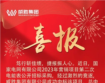 喜報 | 威勝集團中標國家電網(wǎng)招標項目，總中標金額近3.2億元